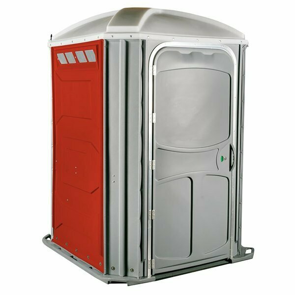 Polyjohn PH03-1013 Comfort XL Red Wheelchair Accessible Portable Restroom - Assembled 621PH031013